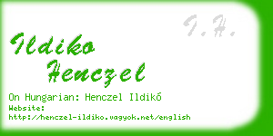 ildiko henczel business card